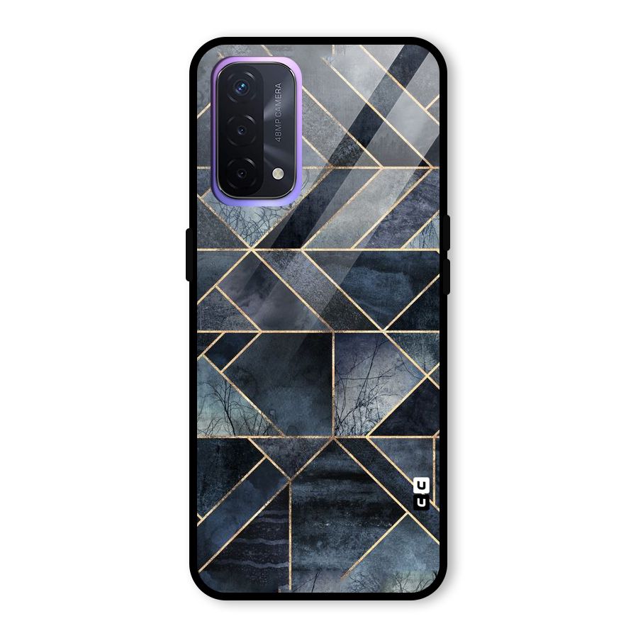 Forest Abstract Lines Glass Back Case for Oppo A74 5G