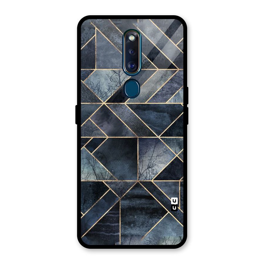 Forest Abstract Lines Glass Back Case for Oppo F11 Pro