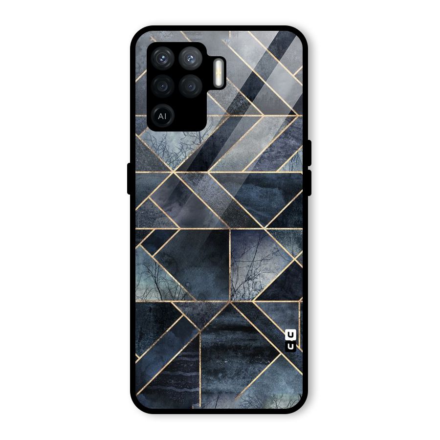Forest Abstract Lines Glass Back Case for Oppo F19 Pro