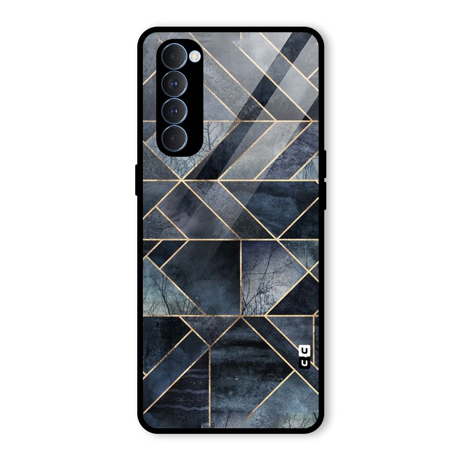 Forest Abstract Lines Glass Back Case for Oppo Reno4 Pro