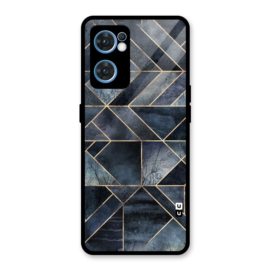Forest Abstract Lines Glass Back Case for Oppo Reno7 5G