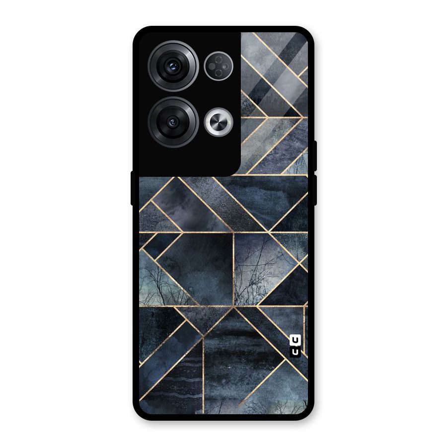 Forest Abstract Lines Glass Back Case for Oppo Reno8 Pro 5G