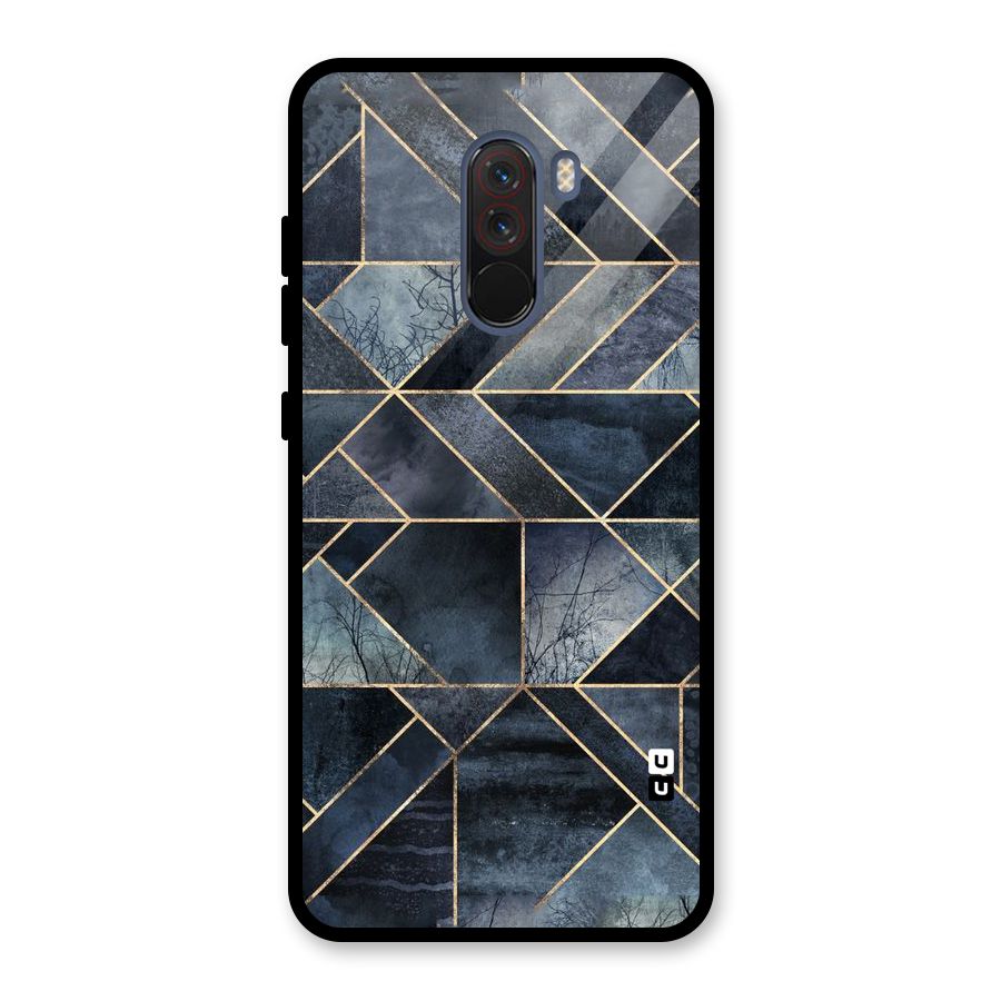 Forest Abstract Lines Glass Back Case for Poco F1