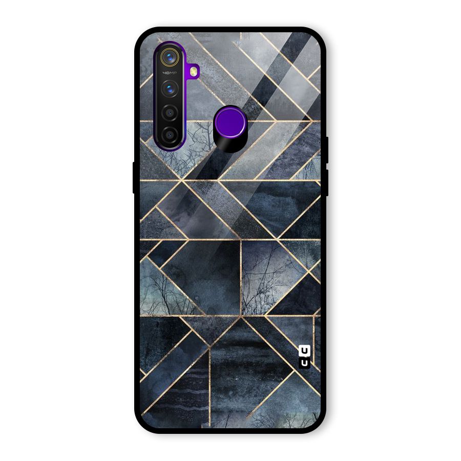 Forest Abstract Lines Glass Back Case for Realme 5 Pro