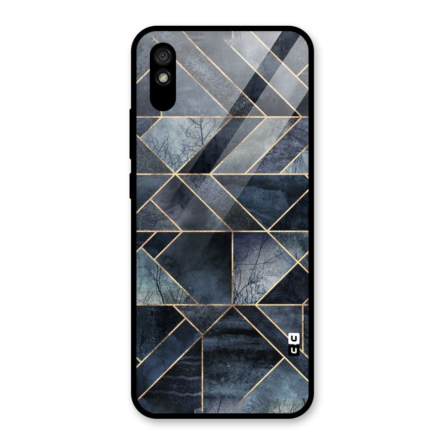 Forest Abstract Lines Glass Back Case for Redmi 9A