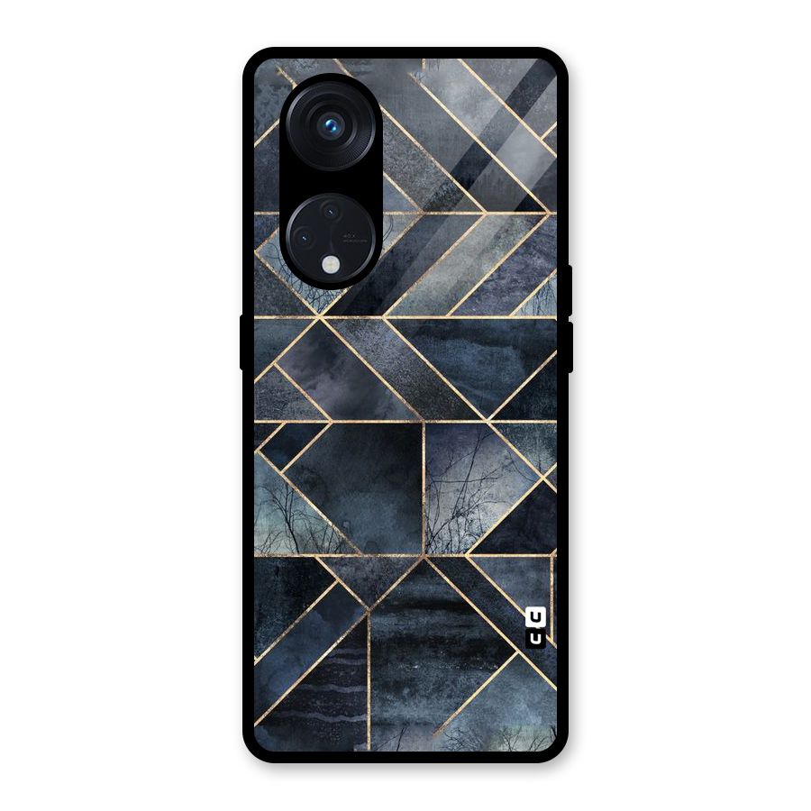 Forest Abstract Lines Glass Back Case for Reno8 T 5G