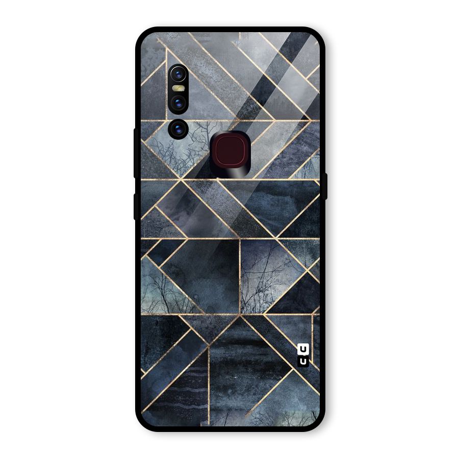Forest Abstract Lines Glass Back Case for Vivo V15