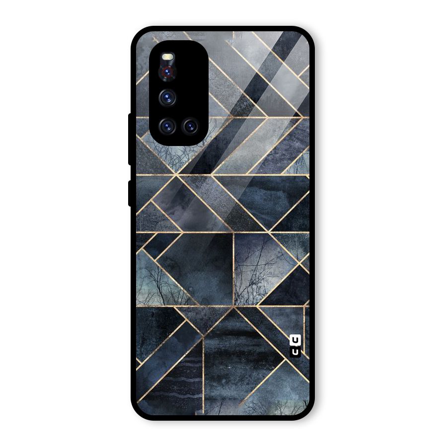 Forest Abstract Lines Glass Back Case for Vivo V19