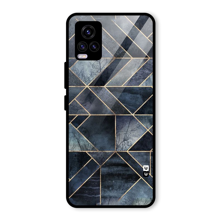 Forest Abstract Lines Glass Back Case for Vivo V20
