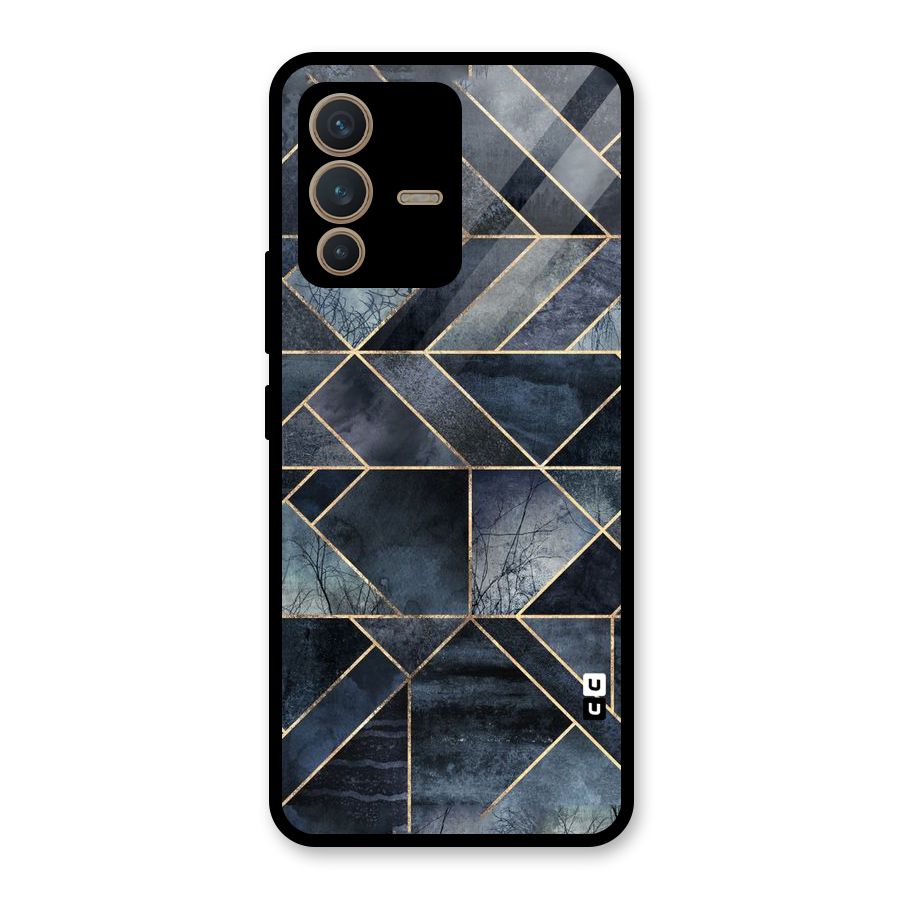 Forest Abstract Lines Glass Back Case for Vivo V23 5G