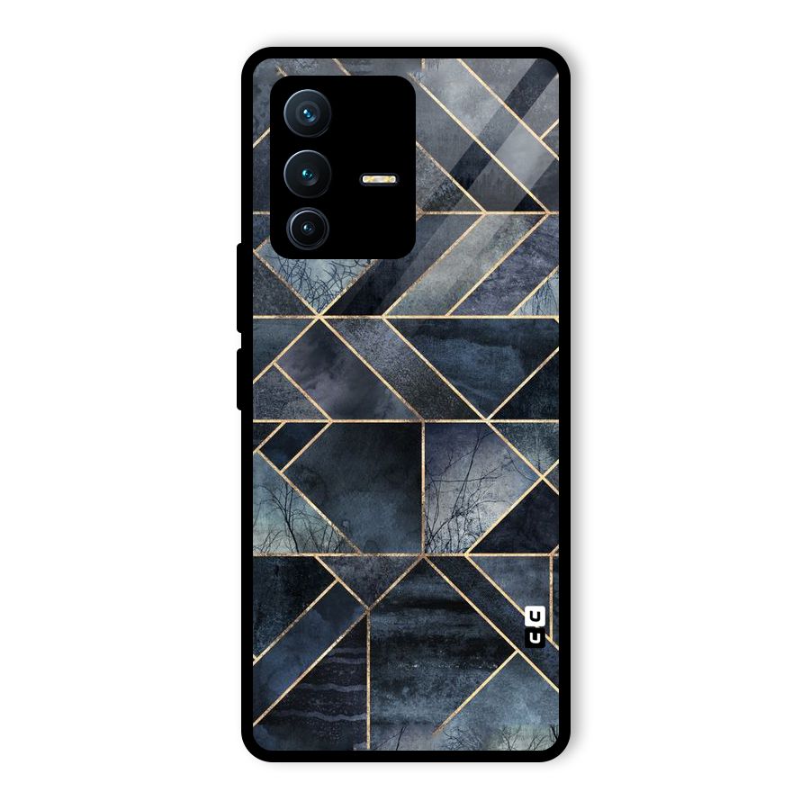 Forest Abstract Lines Glass Back Case for Vivo V23 Pro