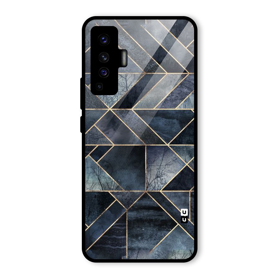 Forest Abstract Lines Glass Back Case for Vivo X50