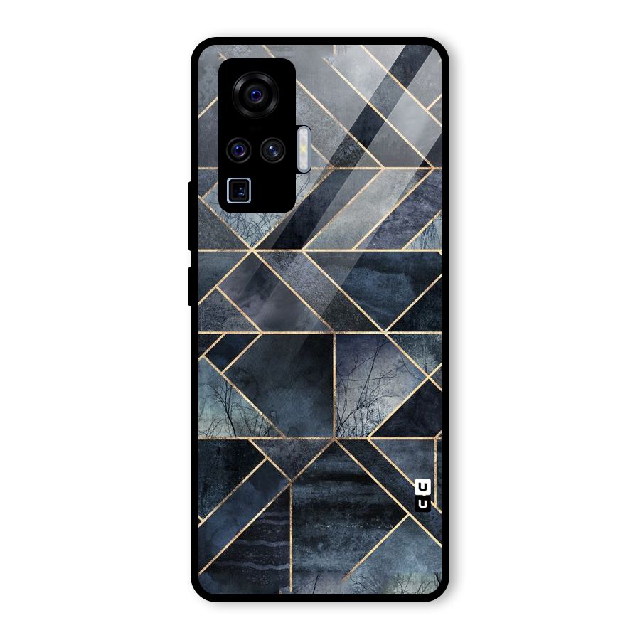 Forest Abstract Lines Glass Back Case for Vivo X50 Pro