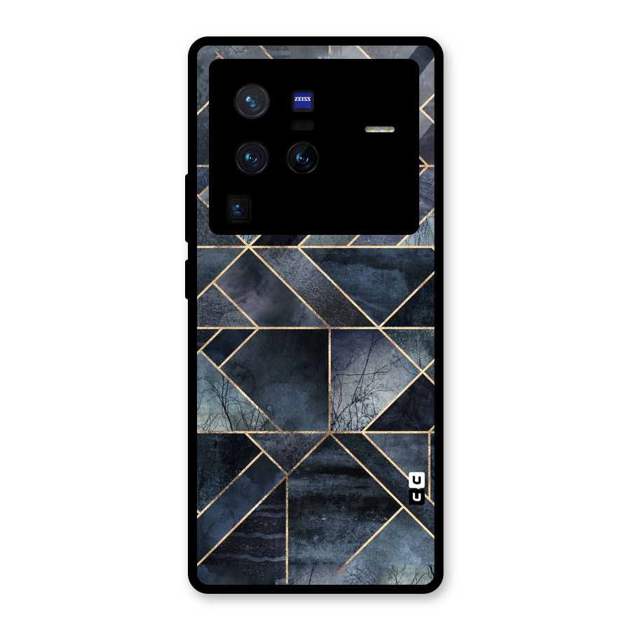 Forest Abstract Lines Glass Back Case for Vivo X80 Pro