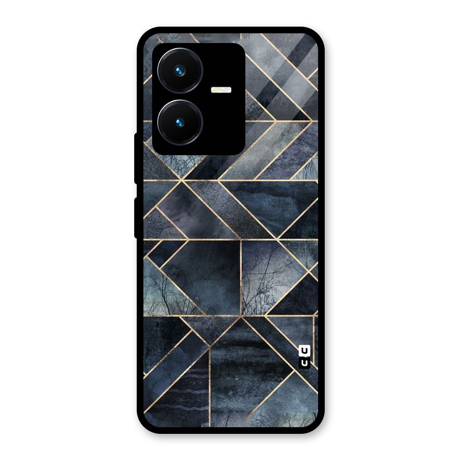 Forest Abstract Lines Glass Back Case for Vivo Y22