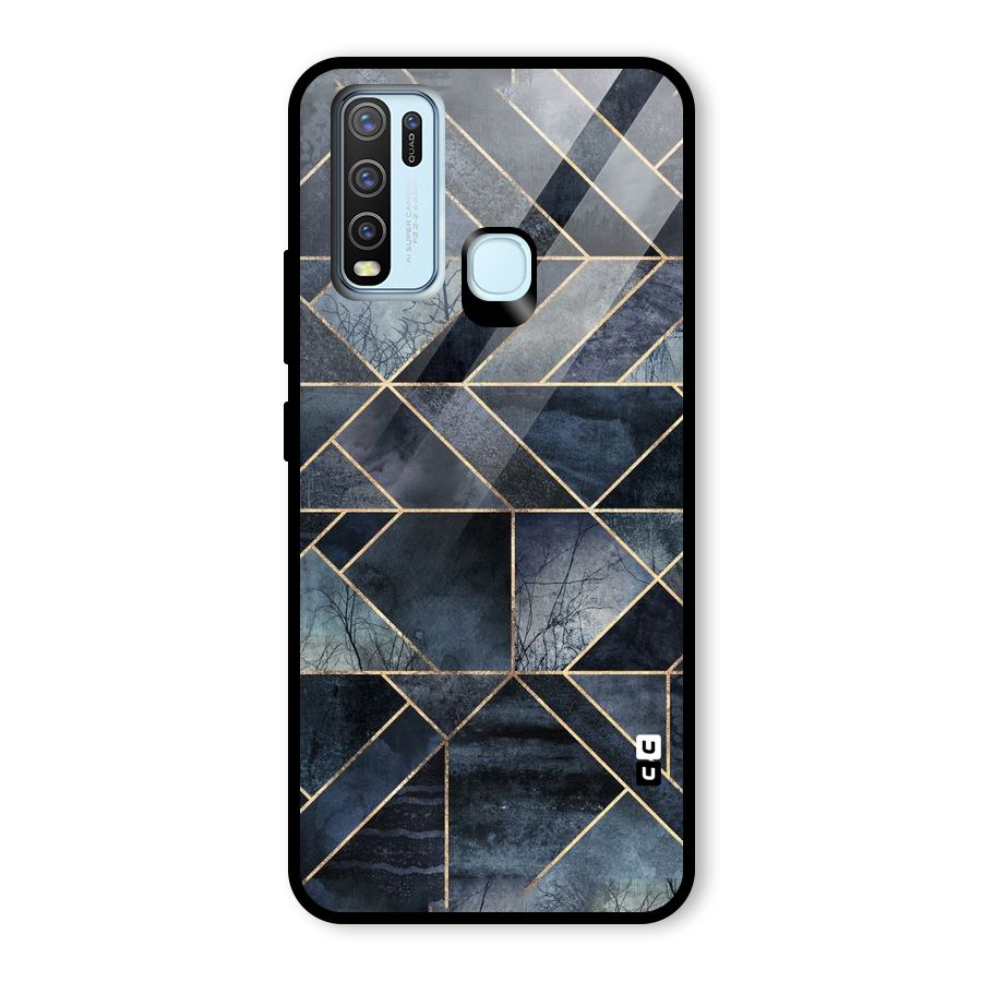 Forest Abstract Lines Glass Back Case for Vivo Y30