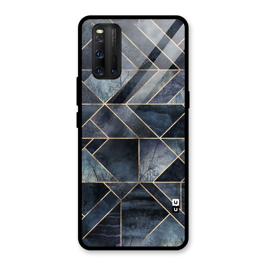 Forest Abstract Lines Glass Back Case for Vivo iQOO 3