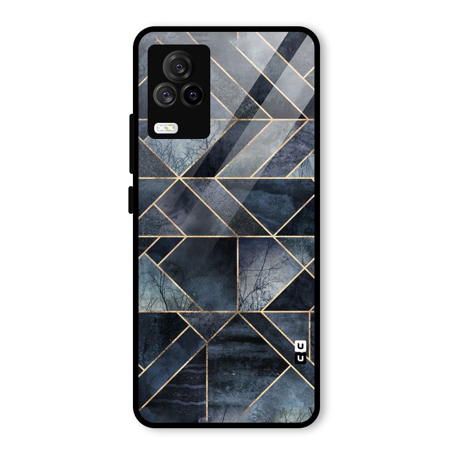 Forest Abstract Lines Glass Back Case for Vivo iQOO 7 Legend 5G