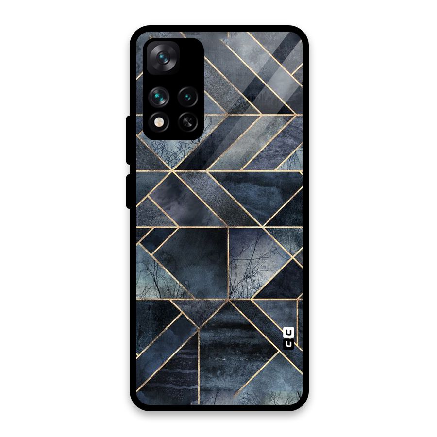 Forest Abstract Lines Glass Back Case for Xiaomi 11i HyperCharge 5G