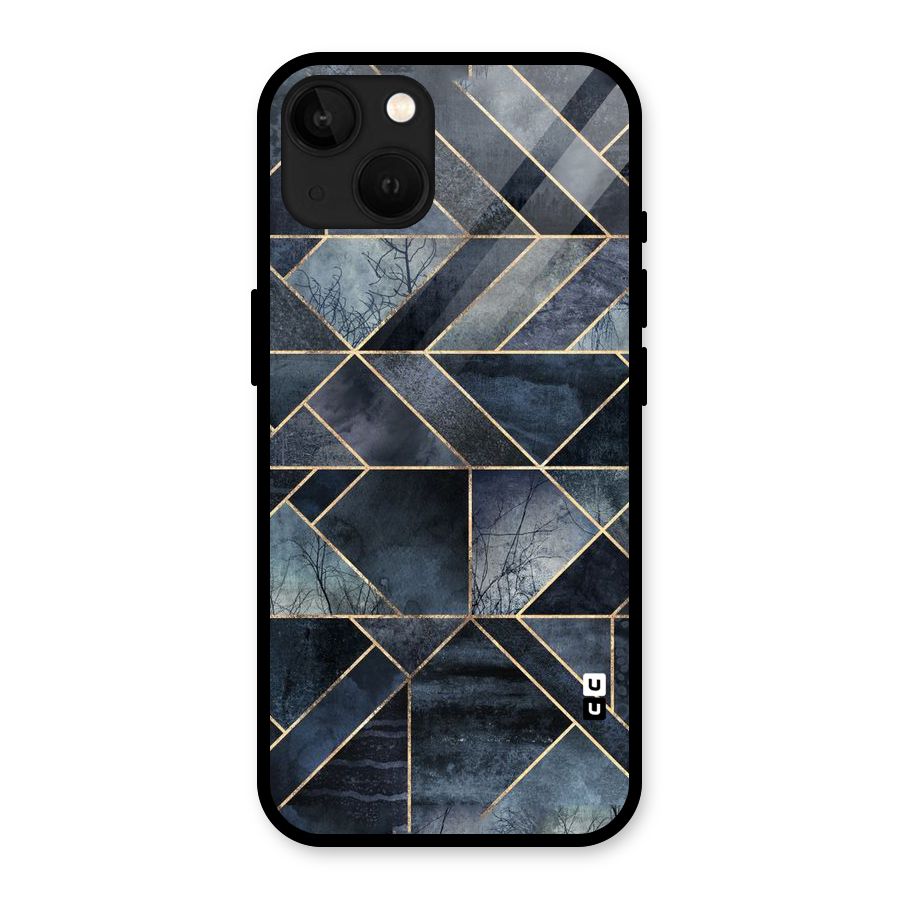 Forest Abstract Lines Glass Back Case for iPhone 13
