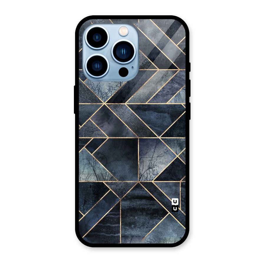 Forest Abstract Lines Glass Back Case for iPhone 13 Pro