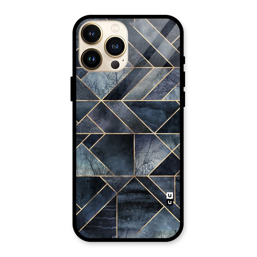 Forest Abstract Lines Glass Back Case for iPhone 13 Pro Max