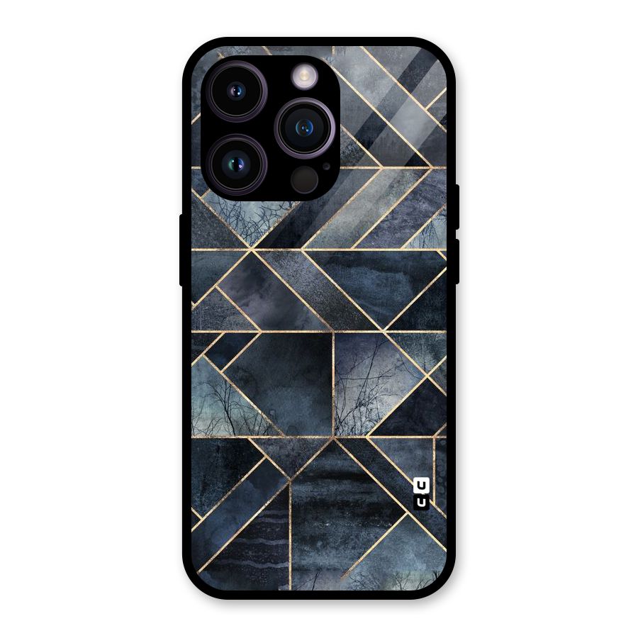 Forest Abstract Lines Glass Back Case for iPhone 14 Pro