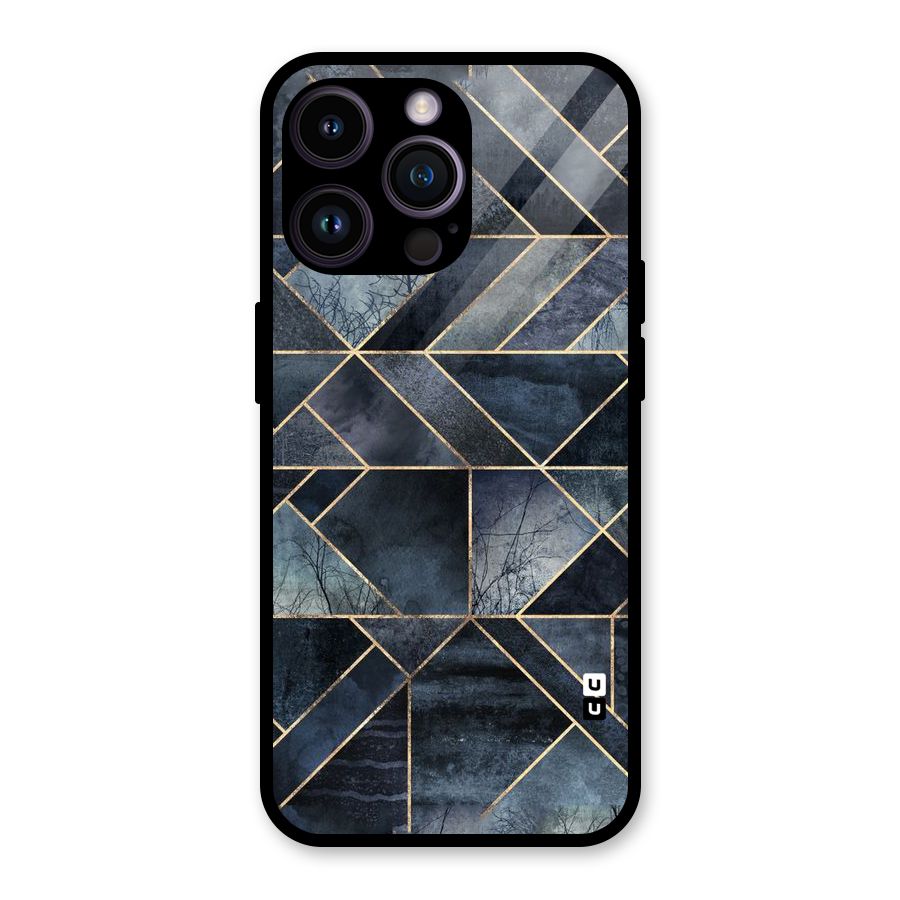 Forest Abstract Lines Glass Back Case for iPhone 14 Pro Max