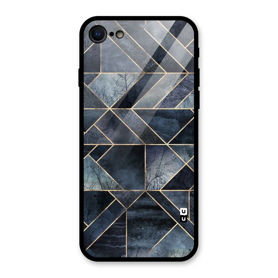 Forest Abstract Lines Glass Back Case for iPhone SE 2022