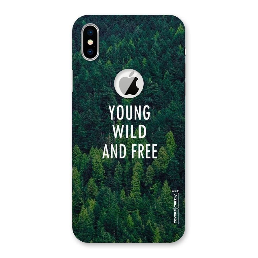 Forest Wanderlust Back Case for iPhone XS Logo Cut