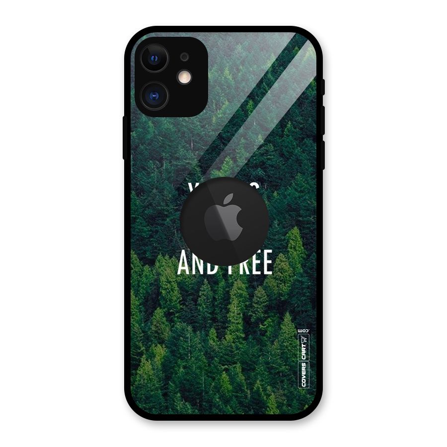 Forest Wanderlust Glass Back Case for iPhone 11 Logo Cut