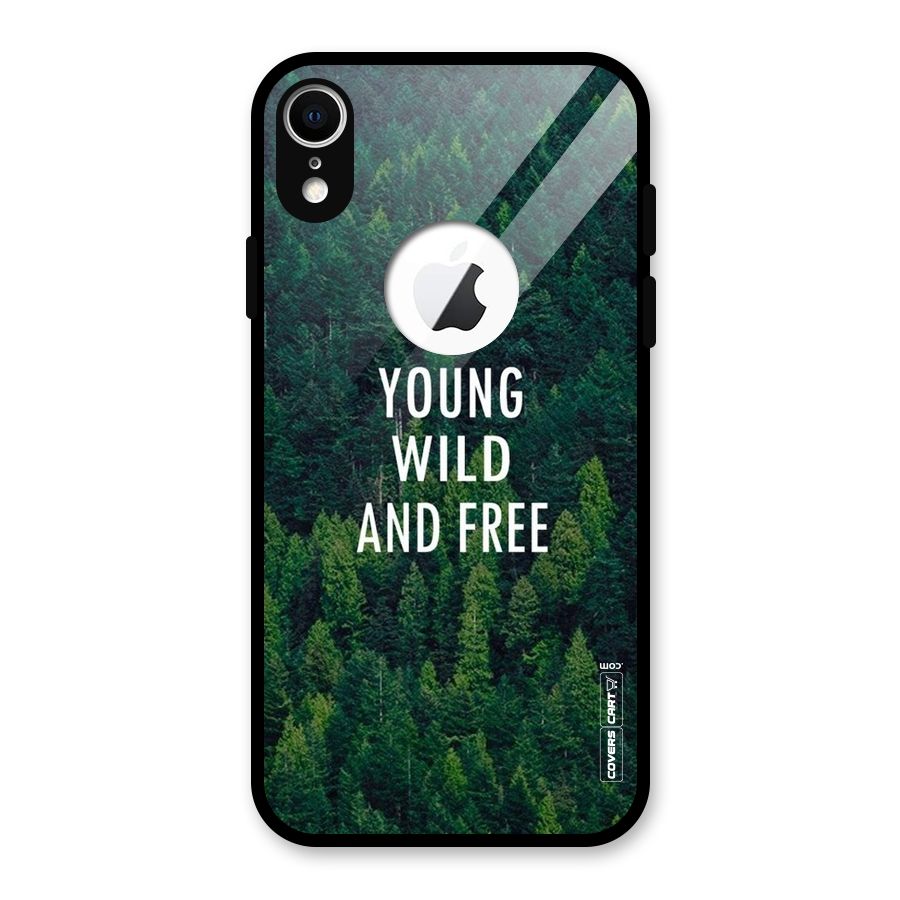 Forest Wanderlust Glass Back Case for iPhone XR Logo Cut