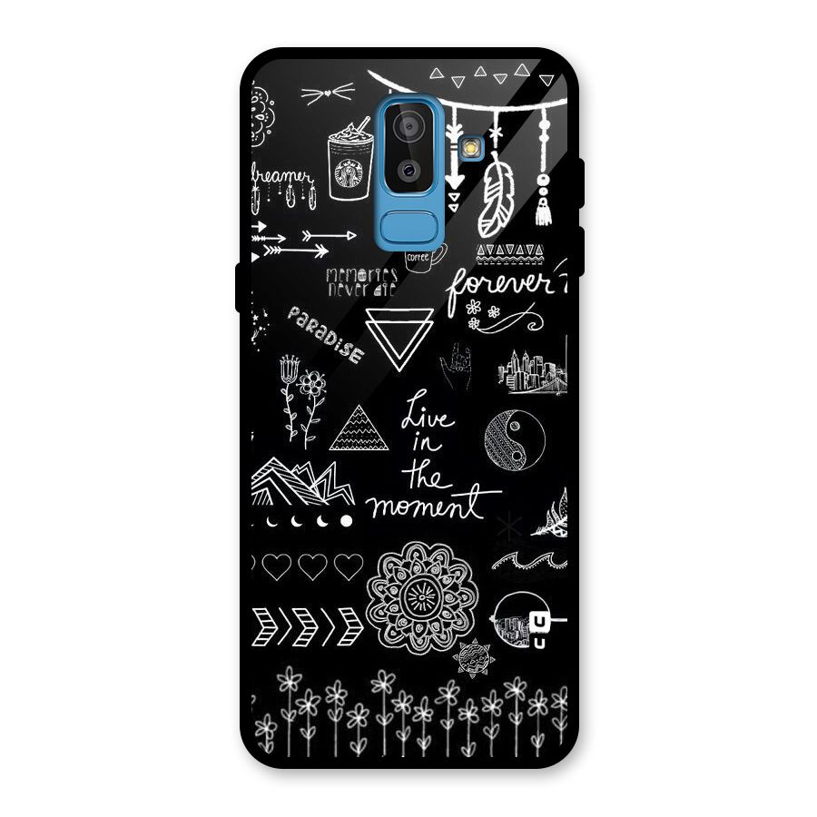 Forever Moment Glass Back Case for Galaxy J8