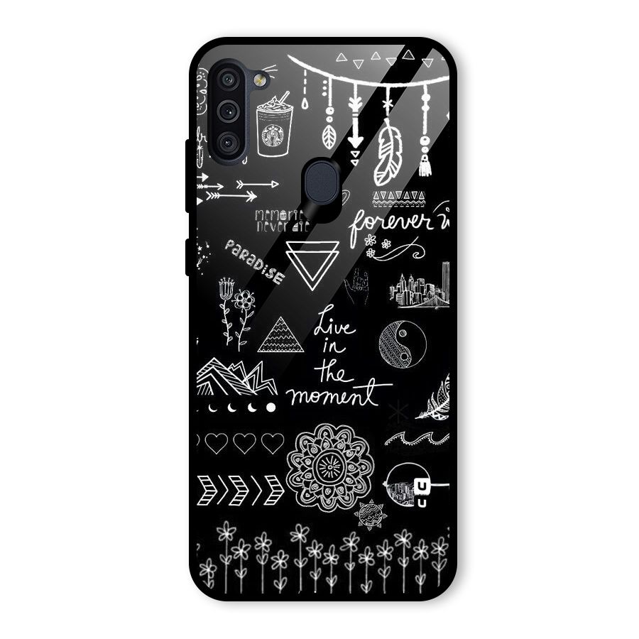 Forever Moment Glass Back Case for Galaxy M11