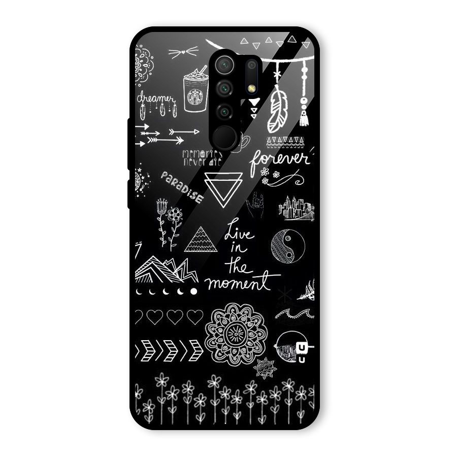 Forever Moment Glass Back Case for Redmi 9 Prime