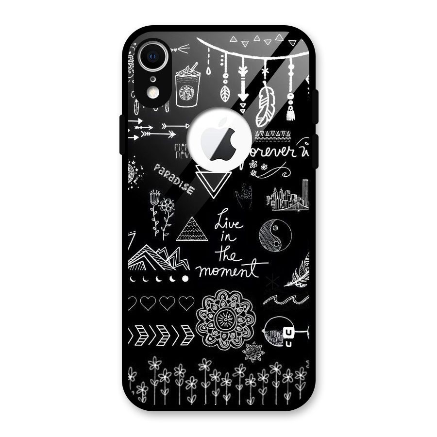 Forever Moment Glass Back Case for iPhone XR Logo Cut