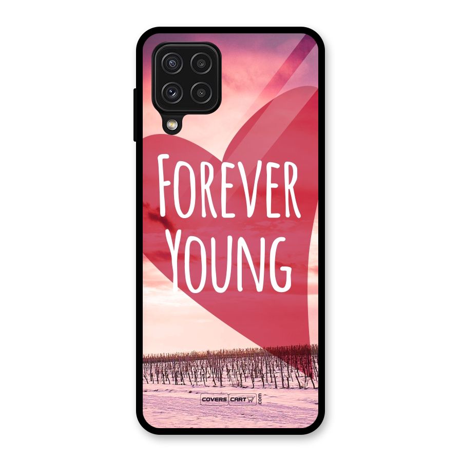 Forever Young Glass Back Case for Galaxy A22 4G