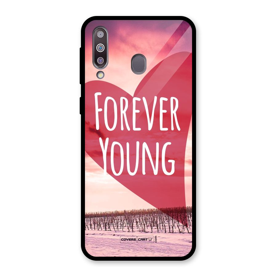 Forever Young Glass Back Case for Galaxy M30