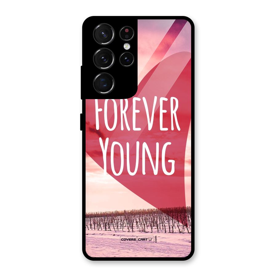 Forever Young Glass Back Case for Galaxy S21 Ultra 5G
