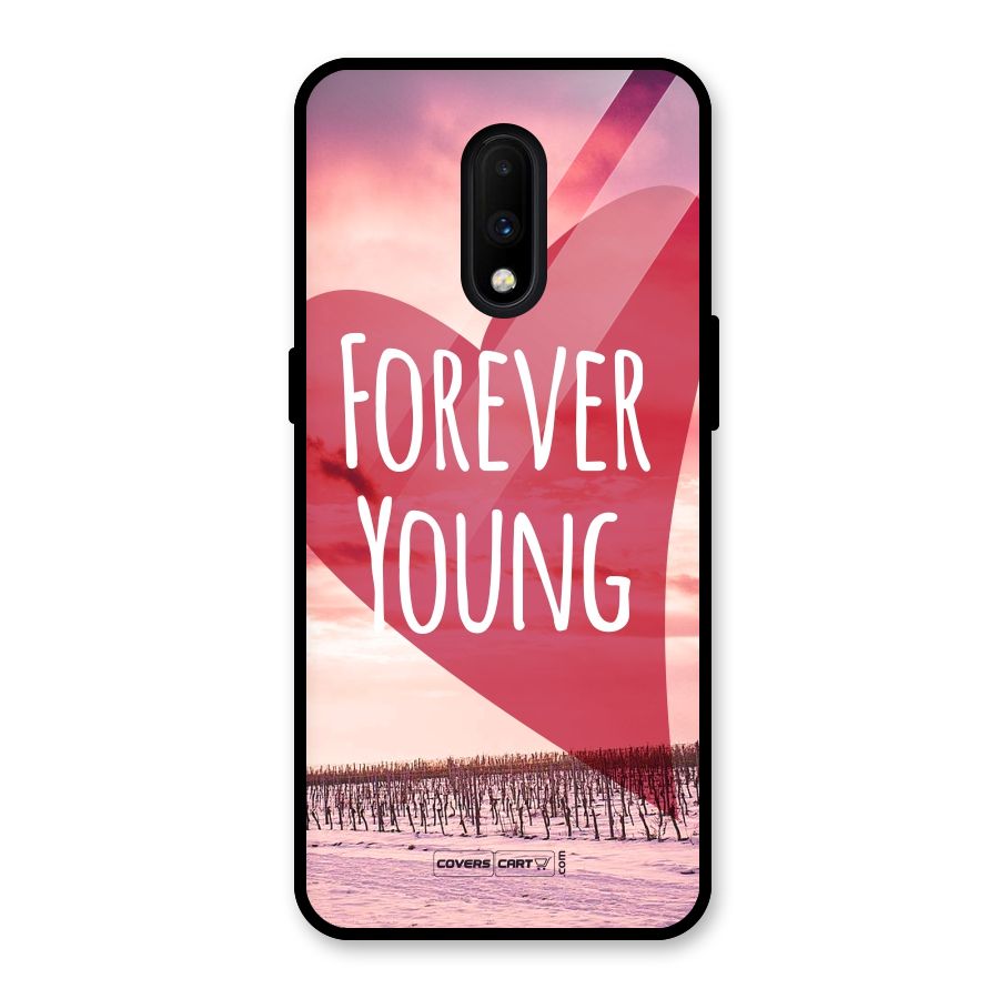 Forever Young Glass Back Case for OnePlus 7