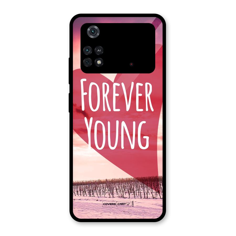 Forever Young Glass Back Case for Poco M4 Pro 4G