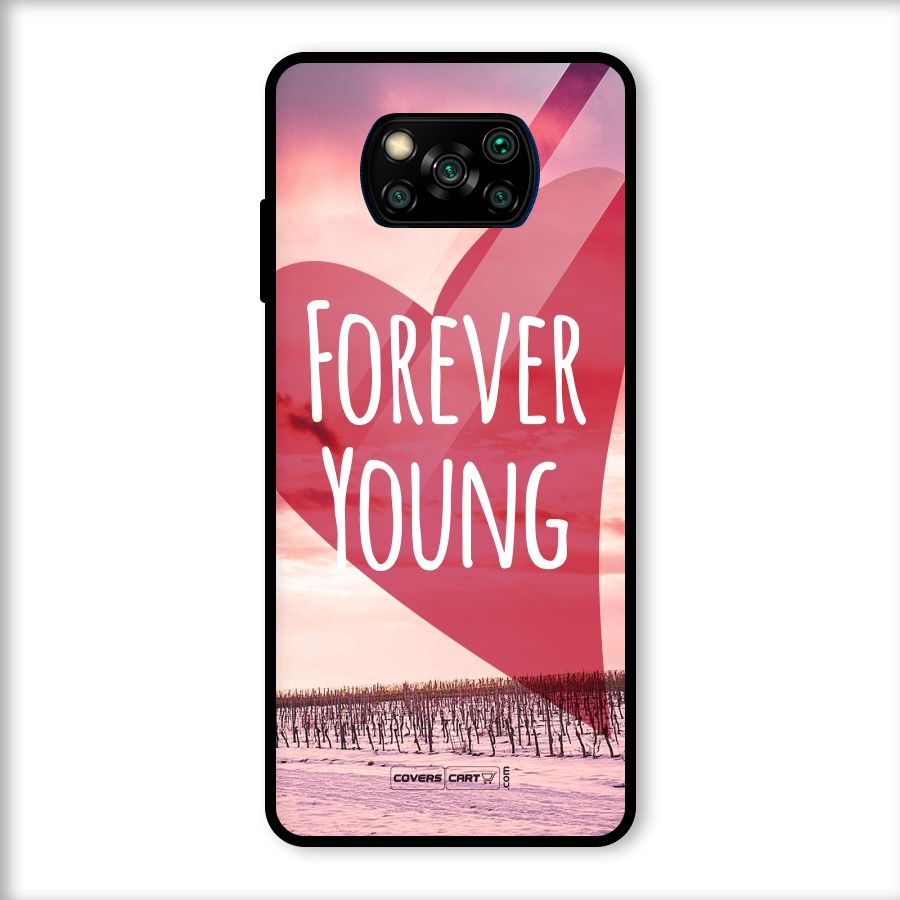 Forever Young Glass Back Case for Poco X3