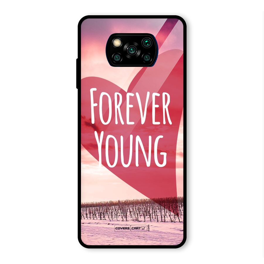 Forever Young Glass Back Case for Poco X3 Pro
