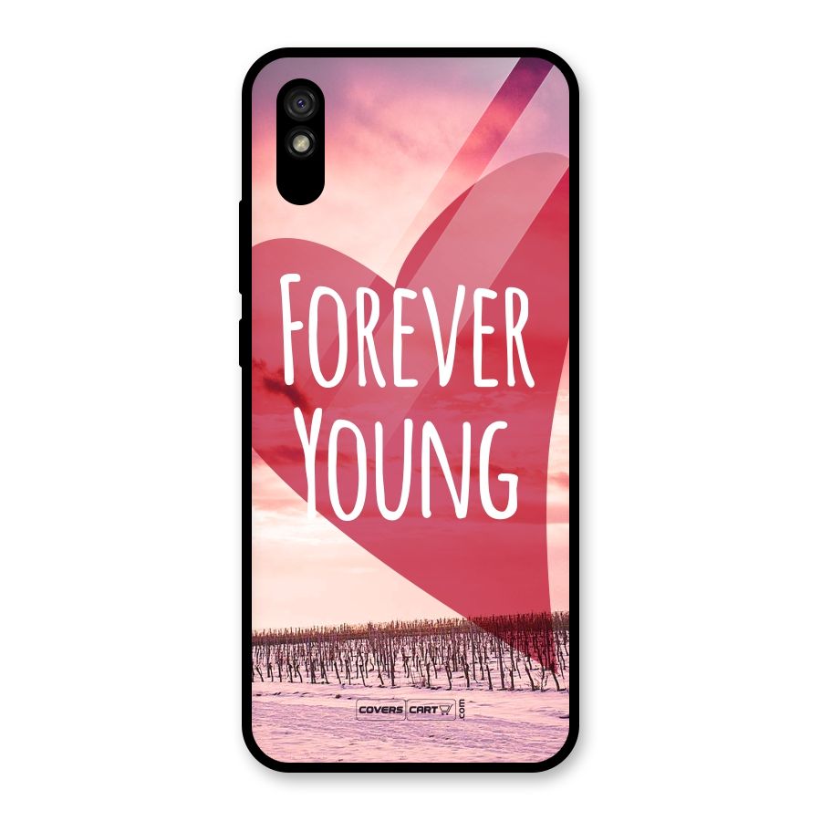 Forever Young Glass Back Case for Redmi 9i