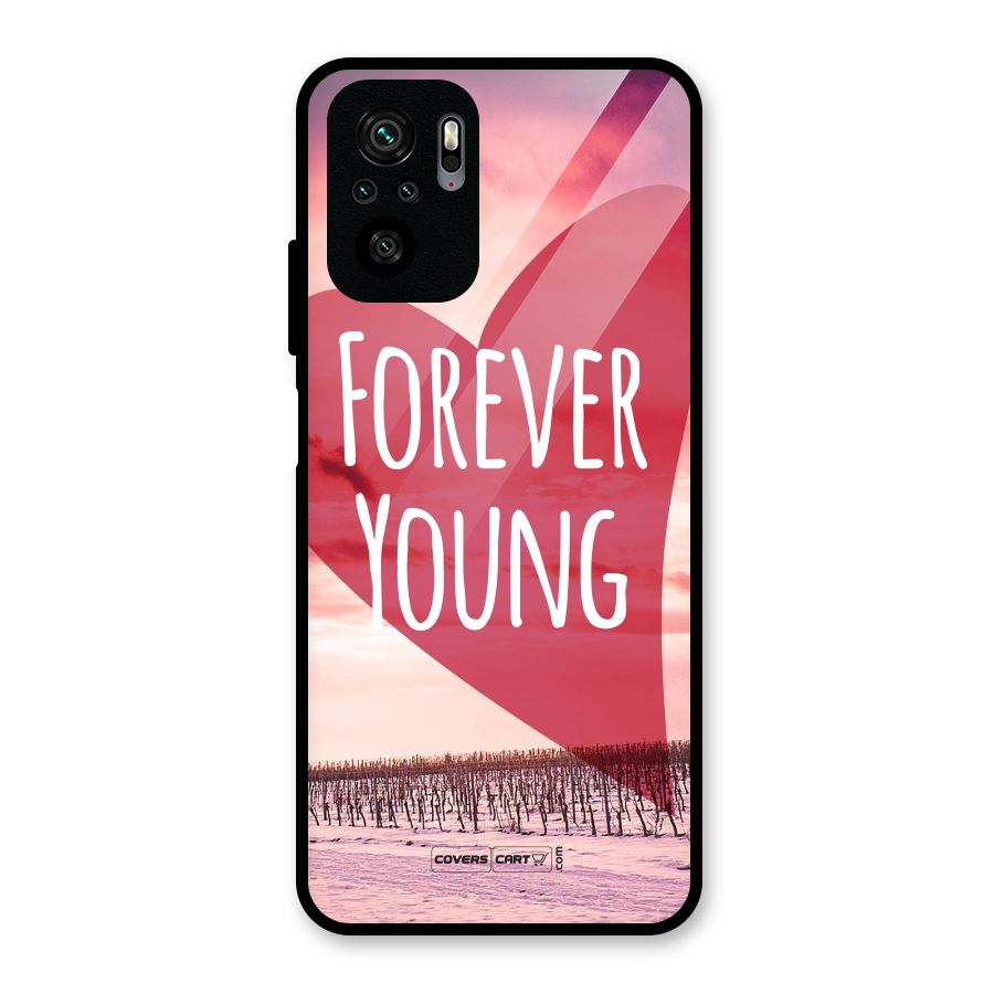 Forever Young Glass Back Case for Redmi Note 10S