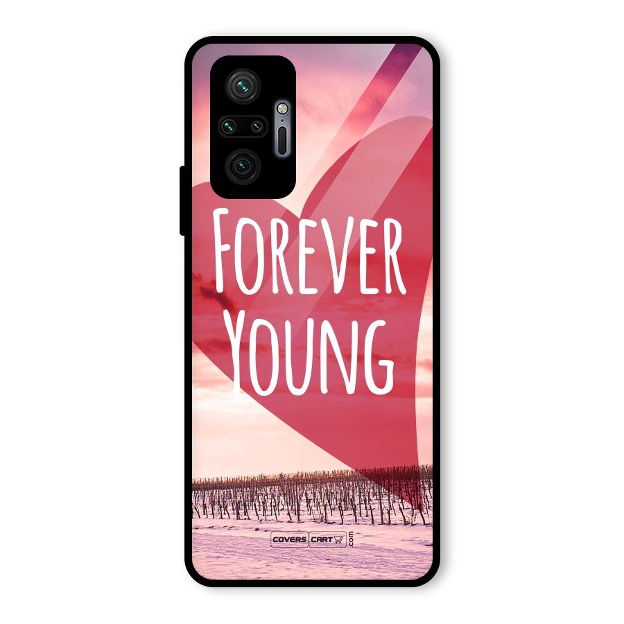 Forever Young Glass Back Case for Redmi Note 10 Pro
