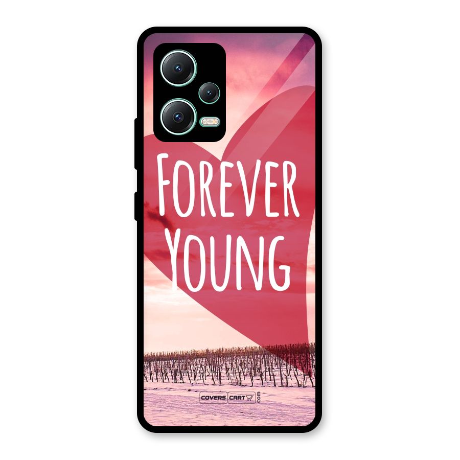 Forever Young Glass Back Case for Redmi Note 12 5G