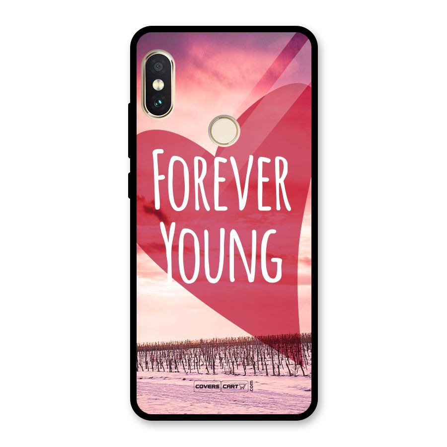 Forever Young Glass Back Case for Redmi Note 5 Pro