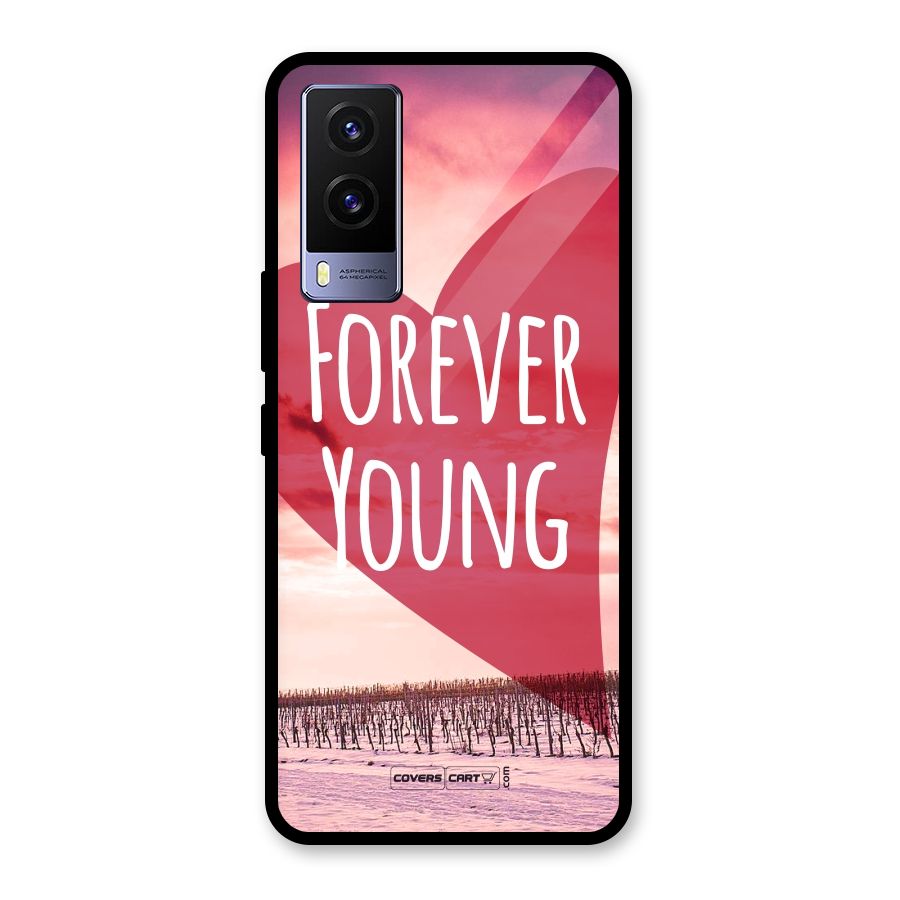 Forever Young Glass Back Case for Vivo V21e 5G