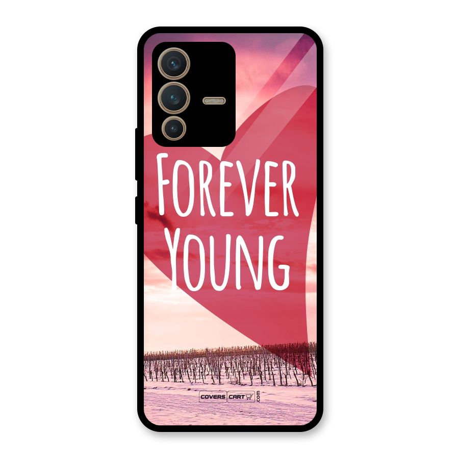 Forever Young Glass Back Case for Vivo V23 5G
